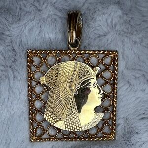 Gold Vintage Egyptian-Inspired Pendant  💰FREE WHEN BUNDLED💰